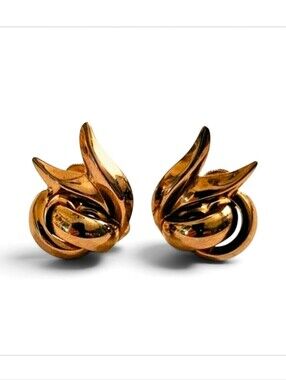 Vintage Gold Leaf Earrings
